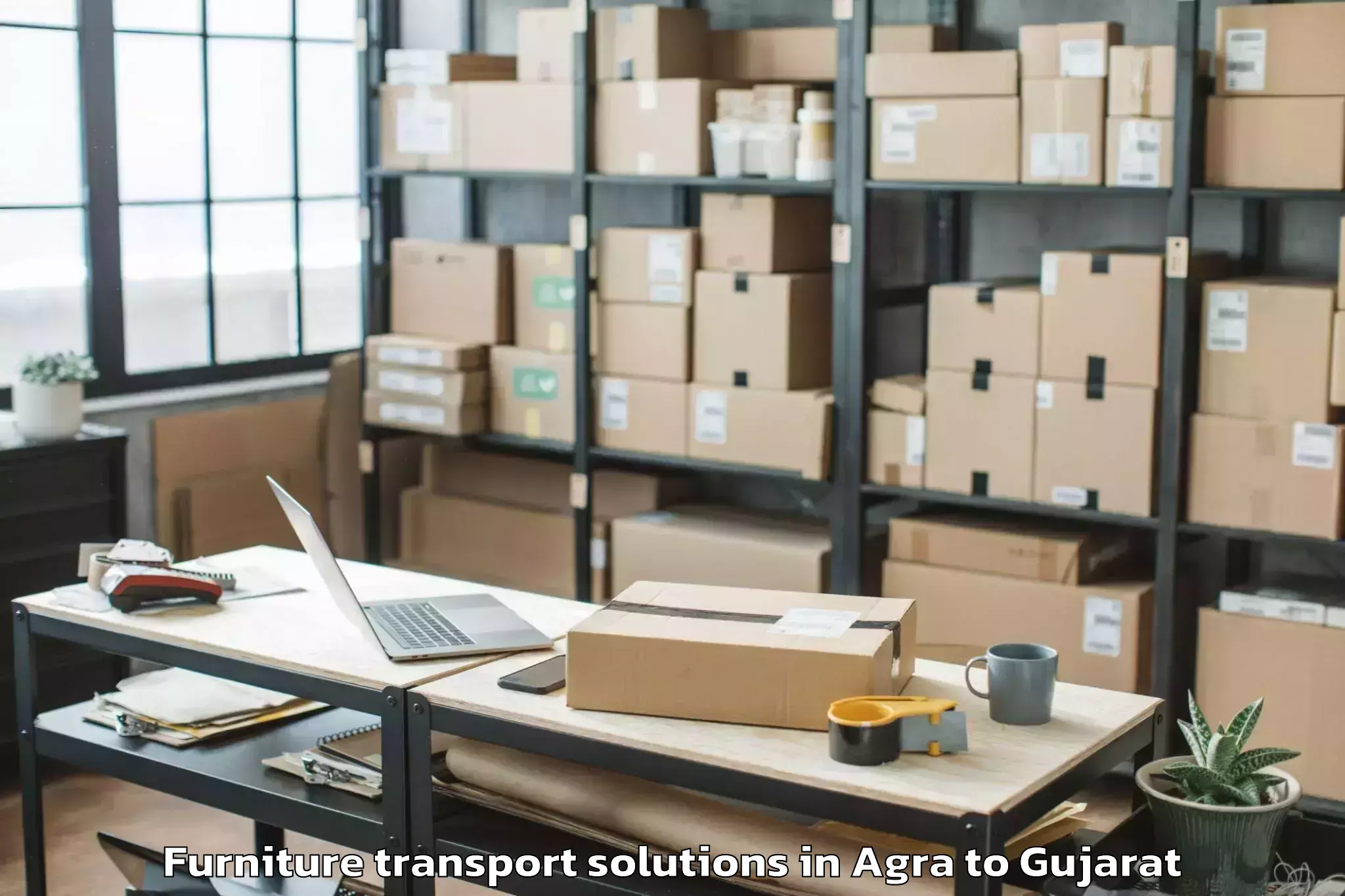 Discover Agra to Mangrol Furniture Transport Solutions